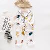 Conjunto de Dos Piezas de Pijama de Primavera y Otoño, Mufu Rui Una Pieza Dropshipping Estilo Coreano de Botones Solos Ropa de Casa Conjunto de Dibujos Animados con Dibujos Animados