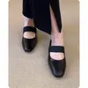 Sapatos femininos Mary Jane estilo minimalista retrô, novo modelo 2026, sapatos pretos de balé para noite, sapatos deslumbrantes para o dia a dia
