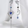 """Campana de Muerte Corte Real""" Pendientes franceses retro de lujo con borlas, pendientes largos y exquisitos estilo palacio, pendientes de alta gama"""