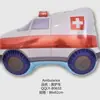 Globos de foil con forma de vehículo para decoraciones de cumpleaños de niños: autobús escolar, coche de policía, camión de bomberos, vehículo de construcción, coche
