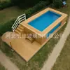 Piscina Monolítica Acabada de Fibra de Vidrio Sobre Suelo Patio de Villa Piscina Exterior para el Hogar Admite Personalización Venta Directa de Fábrica