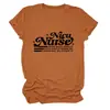 Enfermeira de UTI Alguns Dias Amazon Wish Site Independente Camiseta Casual Simples Feminina Gola Redonda Manga Curta