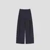 Calça Lã Grossa Forrada com Fleece Perna Larga para Mulheres 2025 Inverno Novo Estilo Cintura Alta Quente Emagrecedora Macia Reta