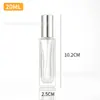 Botella de Perfume de 10 ml Cuadrada Boca de Rosca Sub-Botella de Perfume de 5 ml Botella de Muestra de Perfume de Vidrio Botella con Atomizador Cosmético
