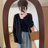 Conjunto de duas peças de tricô estilo coreano, cardigã e regata, com caimento suave e solto, nova coleção primavera/outono, um suéter estiloso e jovial