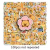100 novos adesivos de grafite de capivara transfronteiriços quentes desenhos animados animais fofos decoração copo capa de celular adesivos