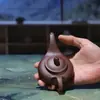 Oferta especial: Bule de Argila Roxa Original, Não Totalmente Feito à Mão, Pequeno Bule de Chá Kung Fu Estilo Chaozhou, Novo Bule de Chá Formato Lâmpada Mágica Longa, Conjunto de Chá Kung Fu, Bule para Preparo de Chá