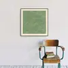 Pintura Decorativa Abstrata Moderna Simples Verde Grama Nicho Sala de Estar Entrada Mural de Parede de Fundo Quarto Pintura Quadrada para Pendurar