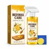 Spray de Cera de Abejas para Cuidado de la Madera para Pisos de Madera del Hogar y Muebles de Secuoya, Aceite de Cera de Mantenimiento Pulidor y Antirroturas