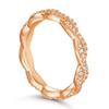 Anillo de plata de ley 925 con forma de fila creativa de comercio exterior, joyería de lujo, anillo de plata de ley con giro de amor eterno, anillo de diamantes completo, joyería de plata