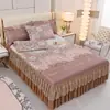 Esterilla de Verano, Esterilla de Seda de Hielo, Faldón de Cama, Juego de Tres Piezas, Esterilla Doble para el Hogar, Esterilla Lavable a Máquina para el Verano con Aire Acondicionado, Esterilla Suave, Cubre Cama