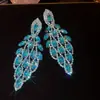 Pendientes colgantes de rombos con borlas tachonados de diamantes de aguja de plata transfronterizos europeos y americanos, pendientes exquisitos y de moda, pendientes versátiles y elegantes al por mayor