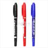 Zhipai 130 marcador aceitoso pequeño de doble punta pluma de gancho pluma para CD pluma de metal resistente al desgaste que no se desvanece Rojo Azul Negro