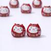 Gato da Sorte Cerâmico DIY Cor Gato Pulseira Pingente Furo Vertical Gato Colorido Pingente Contas Acessórios Acessórios Gato Daruma