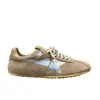 Zapatillas de Cuero Genuino de Suela Fina para Mujer, Zapatos Deportivos Casuales Versátiles, Zapatos Retro con Patrón de Estrella Envejecidos, Zapatos de Entrenamiento Alemanes para Mujer