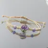 Pulsera de Serie de Flores Secas al por Mayor Vidrio Espécimen de Flor Real Gipsófila Flor de Durazno Árbol de la Fortuna Mariposa Pulsera Escénica Joyería
