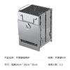 Mini horno de barbacoa plegable de acero inoxidable para exteriores, estufa de leña multifuncional, mesa de barbacoa portátil