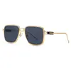 Gafas de Sol Retro Europeas de Metal Modernas Encanto Retro Montura Grande Gafas de Sol INS 9802