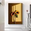 Girassol ins Silencioso Vento Luz e Sombra Pintura Suspensa Arte Abstrata Mural Sala de Estar Entrada Fundo Pintura de Parede Cristal Pintura em Porcelana