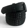 Cinto feminino com miçangas quadradas transfronteiriças europeias e americanas, rebite, pirâmide incrustada, estilo punk, personalidade, ilhós, cinto decorativo feminino