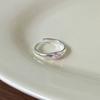 Anillo de turmalina con diseño de nicho para mujer, con decoración de esmalte de perla de alta calidad, bonito anillo para el dedo índice de novia con cuentas.