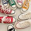 Sapatos de lona branca clássicos sapatos brancos femininos tênis pretos tênis estudantes estilo coreano sapatos casuais de salto plano sapatos de pano
