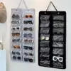 Bolsa de armazenamento de olhos de feltro transfronteiriça, bolso de grande capacidade, bolsa de armazenamento de acessórios de decoração suspensa, bolsa de armazenamento para porta de dormitório