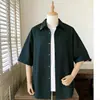 Camisa Masculina Liushi Elegante de Corte Solto com Costura Contrastante, Nova Jaqueta Camisa Masculina Confortável Primavera 2026