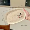 Vajilla de Cerámica Estilo Ins con Temática de Gatos Curativos, Bol y Plato Individual, Bandeja de Postre con Forma de Gato Calicó Pintada a Mano