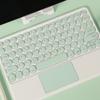 Adecuado para ipad teléfono móvil tecla redonda plana teclado inalámbrico Bluetooth con panel táctil táctil compacto y portátil
