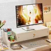 Suporte Ajustável em Altura para Computador, Suporte de Posicionamento de Monitor para Mesa de Escritório, Mesa de Trabalho com Prateleira de Armazenamento com Gaveta, Suporte para Laptop