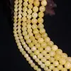 Fábrica de Origem Atacado Jade Bege Natural Contas Soltas Top Jade Contas Redondas Contas Redondas Fio Pulseira Colar DIY Acessórios