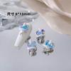 Año de la Serpiente Explosiones de Uñas Diamante Serpiente Pequeña Joyería para Uñas Corazón Torcido Diamante Flash Cristal de Vidrio Estéreo Amor Diamante Grande Joyería