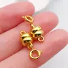 Venta Caliente Transfronteriza Oro Blanco K Dorado Cilindro Corto Cabeza Única Doble Hebilla de Resorte Hebilla Magnética Hebilla de Conexión para Pulsera Collar DIY