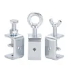 Grampo de fixação galvanizado de ferro tipo grampo de tigre braçadeira de tubo quadrado em forma de U em forma de C fixador de aperto manual com parafuso de olhal braçadeira de fixação clip