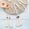 Cinturón Delgado de Cuerda de Algodón y Lino, Cuerda de Cintura Trenzada de Cuerda de Algodón, Accesorio de Borla Decorativa Artística Retro para Faldas de Mujer para Combinar con Ropa