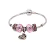 Pulsera Panjia nueva niña cristal rosa colgante árbol de la vida diy joyería de hilo venta al por mayor