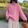 Suéter Púrpura Suave de Punto Cera para Mujer en Otoño e Invierno Estilo Coreano Ambiente Ropa de Punto Suéter Holgado para Mujer