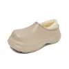 Zapatos de Algodón Impermeables para Mujer Invierno 2025 Nuevos Celebridad de Internet Aumentadores de Altura Suela Gruesa Forro de Felpa Cálido Ropa Exterior Moda Pantuflas de Algodón de Lana