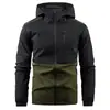 Chaqueta con capucha para hombre nueva de primavera y otoño, cortavientos casual para exteriores, chaqueta transfronteriza, chaqueta, top, combinación de colores versátil