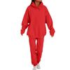 Sudadera Transfronteriza 2025 Estilo Primavera y Otoño para Mujer Color Sólido Tela de 220g Conjunto de Sudadera con Capucha de Dos Piezas