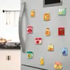 20 Peças de Lanches Divertidos Originais para Crianças, Ímãs de Geladeira Magnéticos Macios, Comida de Desenho Animado, Grafite Criativo Fofo Pintado à Mão, Adesivos Magnéticos à Prova d'Água