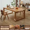 Escritorio Grande de Madera Maciza para Uso Doméstico, Transformable en Mesa de Sala de Estar, Escritorio de Trabajo, Escritorio de Estudio y Mesa de Comedor Móvil
