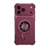Adecuado para funda de teléfono Apple 18pm iphone16 rojo cereza 15 a prueba de caídas en las cuatro esquinas 14 textura de cuero 83% de descuento soporte plegable 13