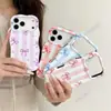 Nuevo Producto de Comercio Exterior: Funda de Teléfono Estilo Coreano con Lazo de Rayas de Colores para iPhone 18, Funda con Película Dos en Uno para Apple 17Pm