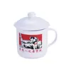 Taza de Cerámica con Tapa, Taza de Agua Retro, Taza Esmaltada de Imitación Nostálgica Creativa para Oficina, Tarro de Té