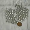 100 Piezas de Perlas de Vidrio Transparentes Blancas Altas de 8 mm Bolas Transparentes Blancas Puras Experimentales de 8 mm Mármoles Decorativos de 0.8 cm 70g
