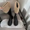 Botas altas elegantes y modernas para mujer, nueva colección otoño/invierno 2026, forradas de felpa, botas de invierno mullidas, blanco lechoso, hasta la rodilla