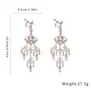 Brincos de Agulha de Prata Europeus e Americanos Coração de Diamante Exagerado com Franjas Luxo Acessível Brincos de Alta Qualidade Brincos Simples Elegantes da Moda para Mulheres