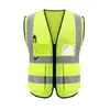 Chaleco Reflectante Multibolsillos para Sanidad, Obra, Protección Laboral, con Tiras Reflectantes, Ropa de Trabajo Unisex para Trabajador de Fábrica